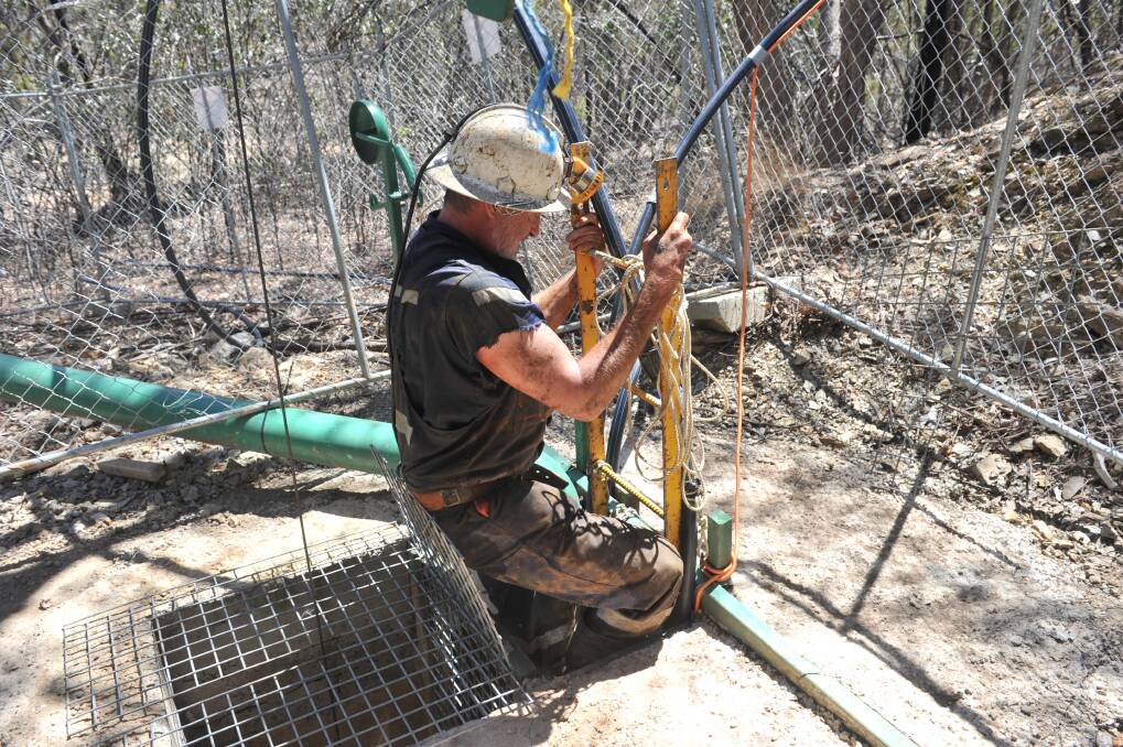 Miner Steve Johns at work at Bung Bong Mine. Picture: PETER WEAVING