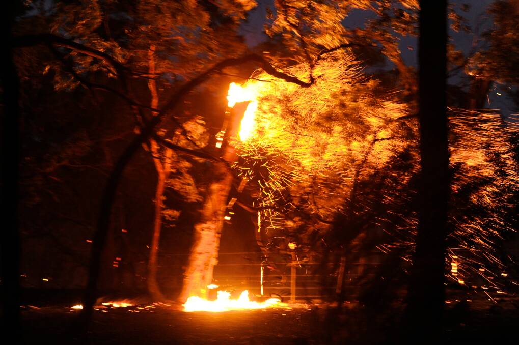 Chepstowe Fires near Ballarat. Fires on Station Lane where three homes were lost. Photo: Justin McManus