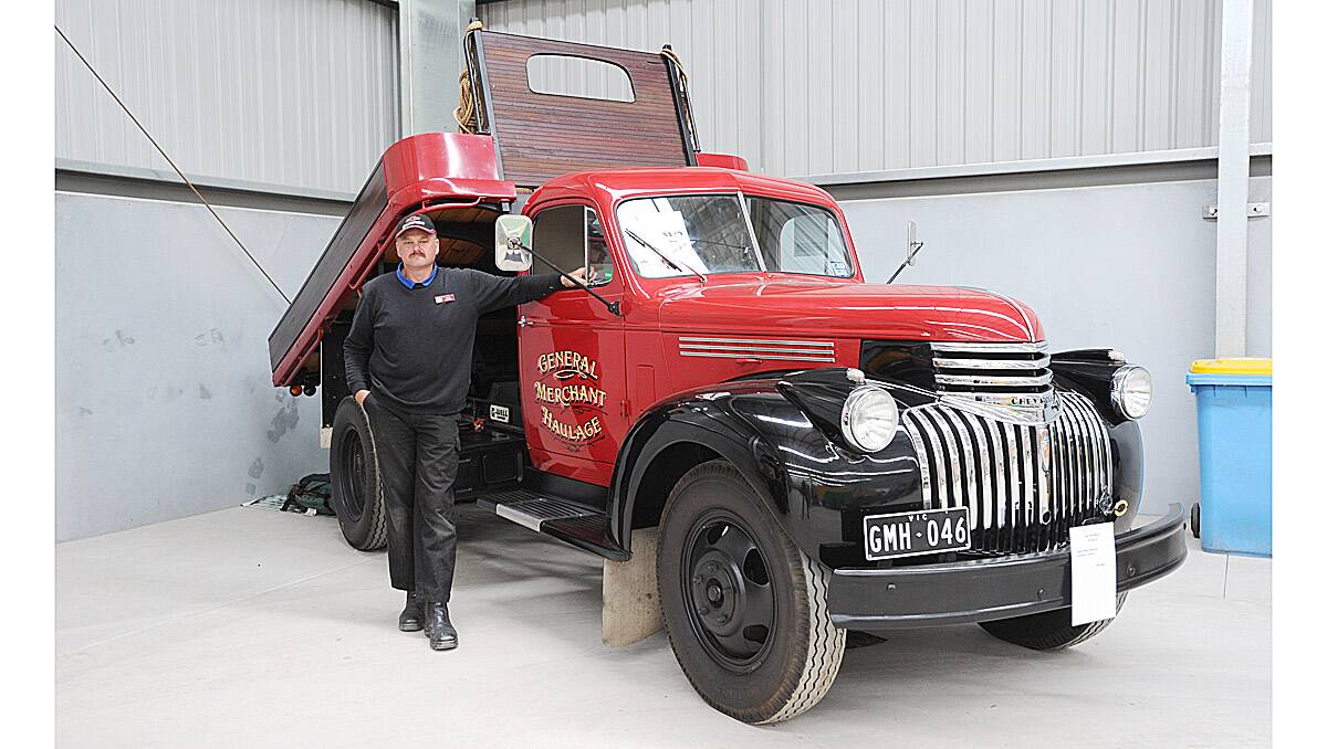 Brian Morgan from Ballarat shows off his 1946 Chev Tip Truck