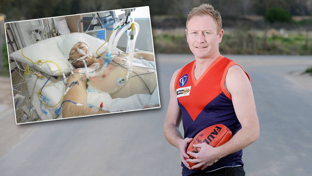 fighting FIT: Matt Dillon is back playing football for Wycheproof-Narraport after fighting for his life last year.