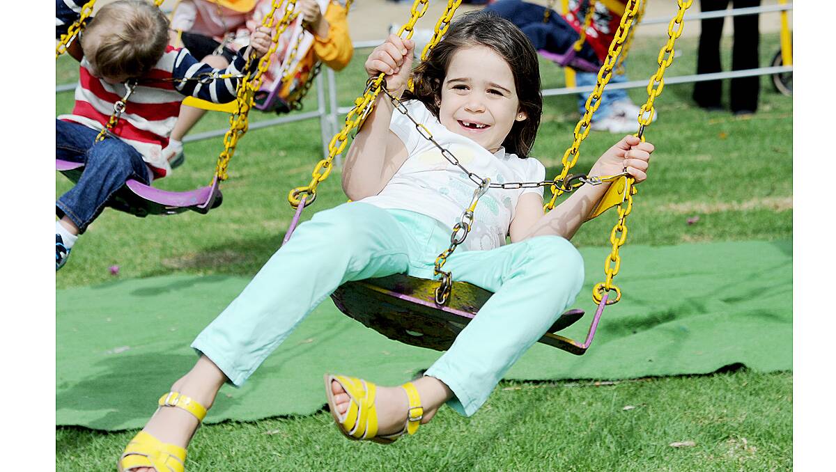 Eleanor Jackson, 6 at the Dahlia and Arts Festival family fun day. Picture: Jodie Donnellan