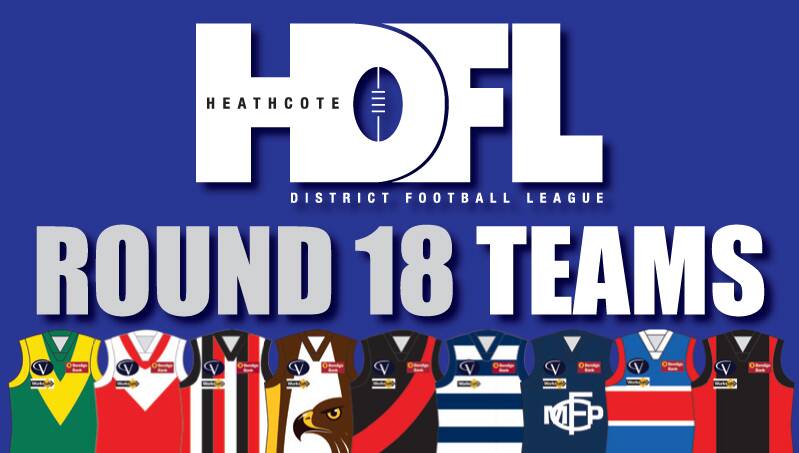 Heathcote & District Football League Round 18 teams