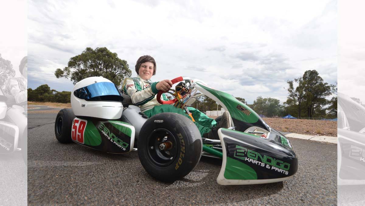 Cory Arnett took part in the Go Karting State Titles at Marong Raceway. Picture: Jim Aldersey