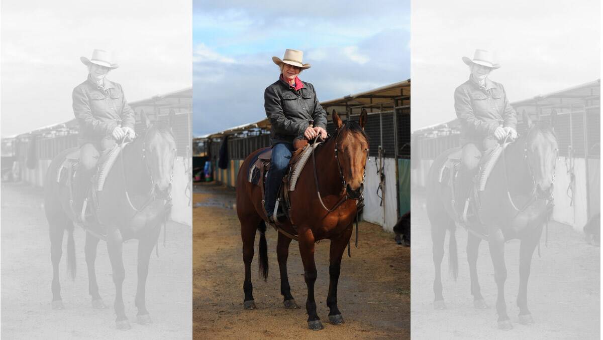 Colleen Fleming with her horse Erin Shorty Randy.   Picture: Jodie Donnellan 