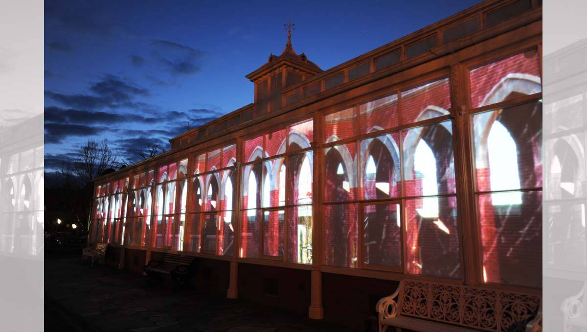 Conservatory Gardens in Pall Mall lit up to celebrate 200 years of Rev Dr Henry Backhaus. Picture: Peter Weaving