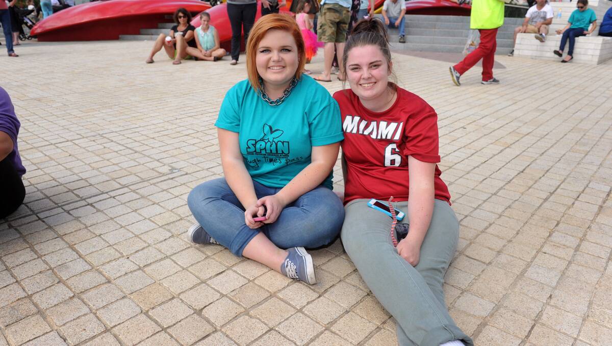SPAN suicide awareness walk 2013. Kiralee Reid and Mia Palmer. Picture: Julie Hough