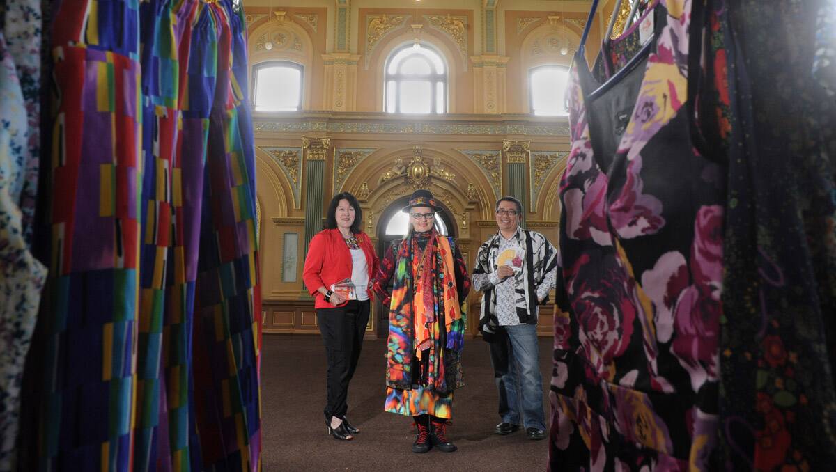 Director of take2markets Rina Chia, iconic Australian designer and stall holder Linda Jackson and major events director Raph Beh.   Picture: Jodie Donnellan