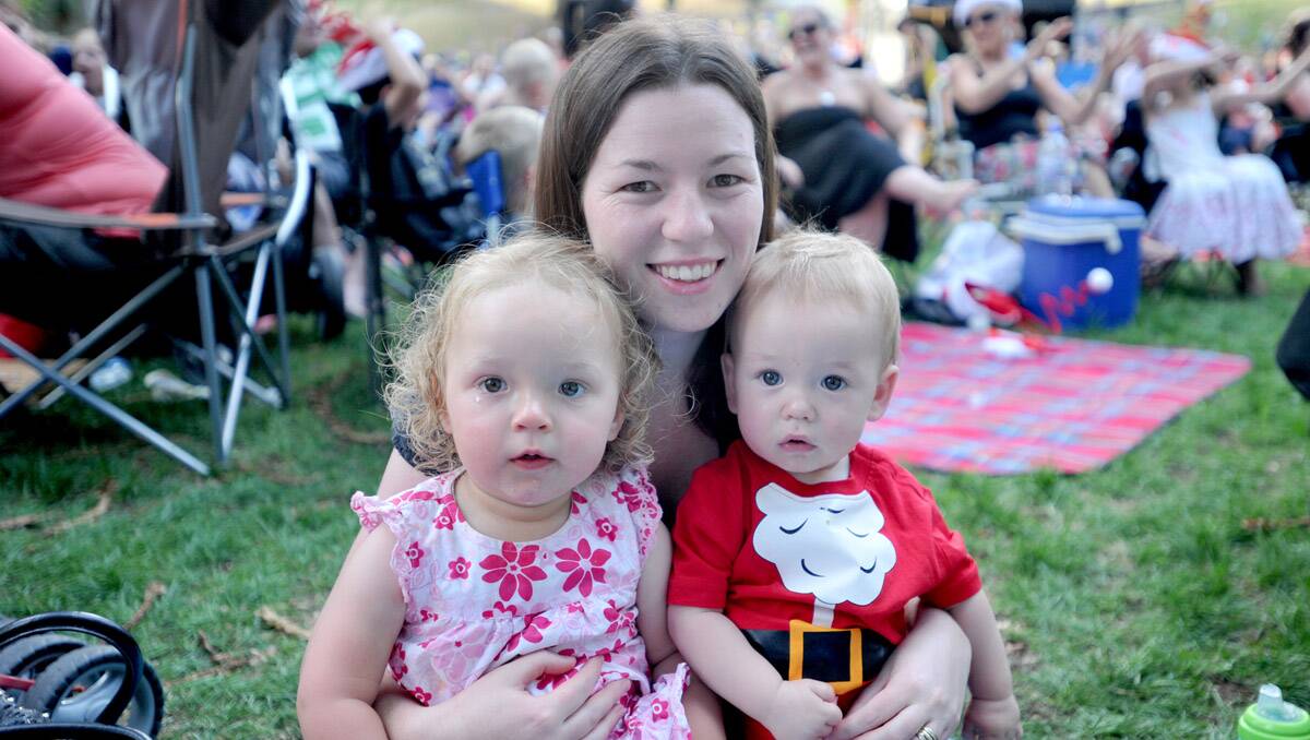 Sarah Harte with son Zac and niece Madison Lamprell. Picture: Jodie Donnellan