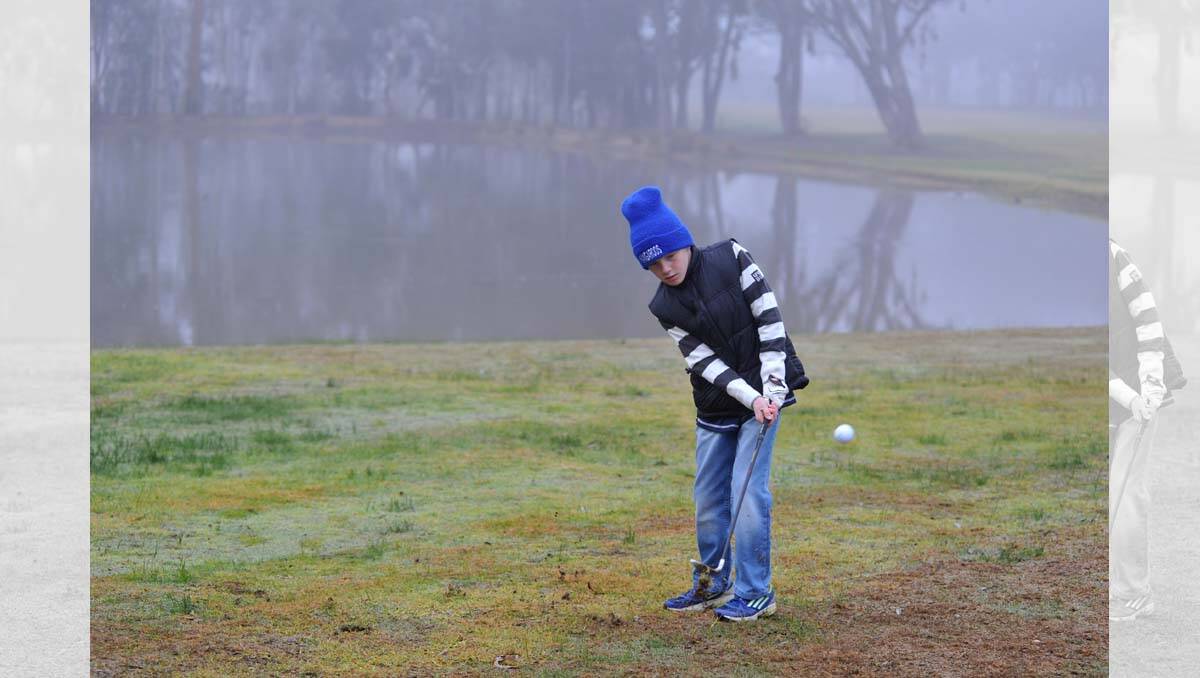 Junior Golf Tournament at Neangar Park Golf Course. Aaron Loader from Rich River GC. Picture: Julie Hough 