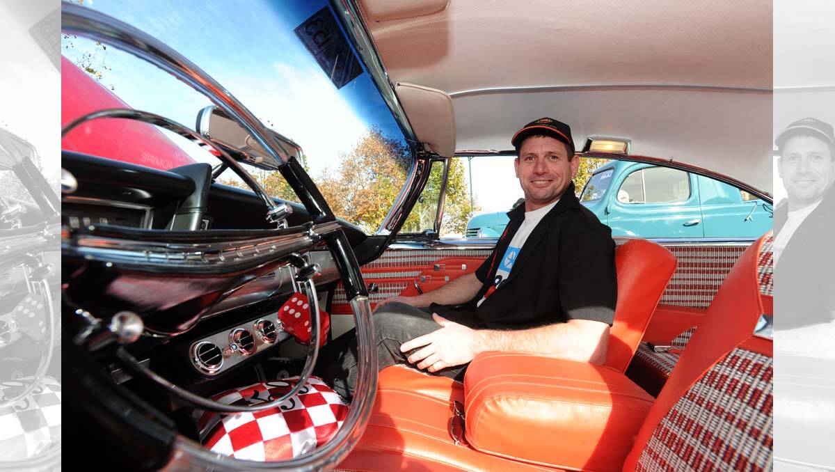Central Victorian Chrysler Club Show. Daniel Harris with his 1959 Plymouth Sport Fury. Picture: Jodie Donnellan
