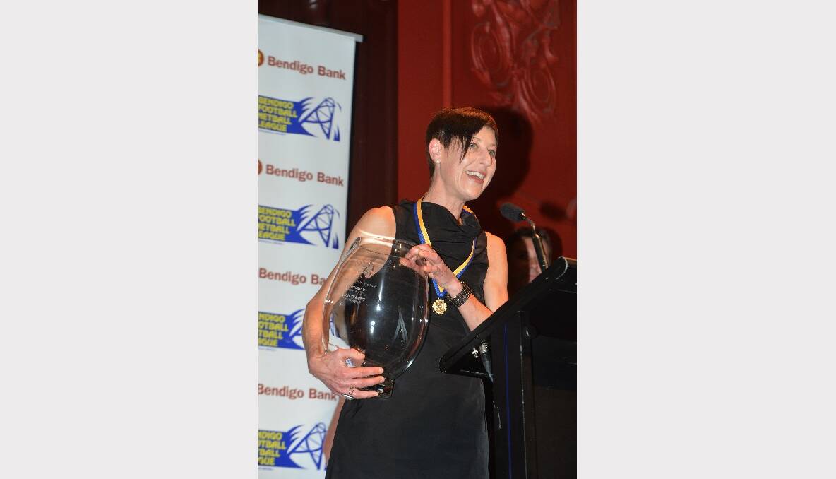 BFNL best and fairest awards 2012. B-reserve best and fairest Tiffany Holt. Picture: Peter Weaving