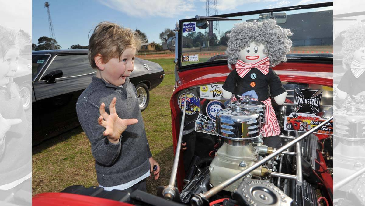 Rod Stock and Custom Show at the Prince of Wales Showgrounds. This was 6 year old Timothy Russell's favourite car. Picture:Julie Hough