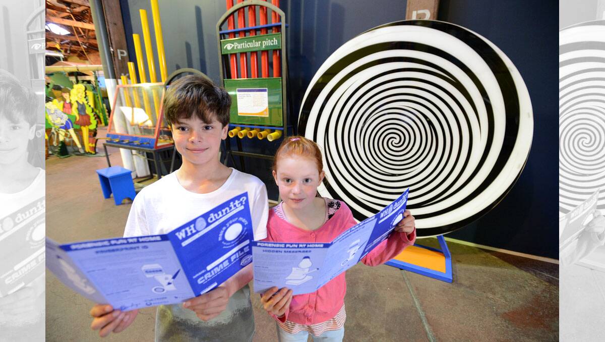 Lewis and Lily Ironside at the Bendigo Discovery Centre.  Picture: Jim Aldersey