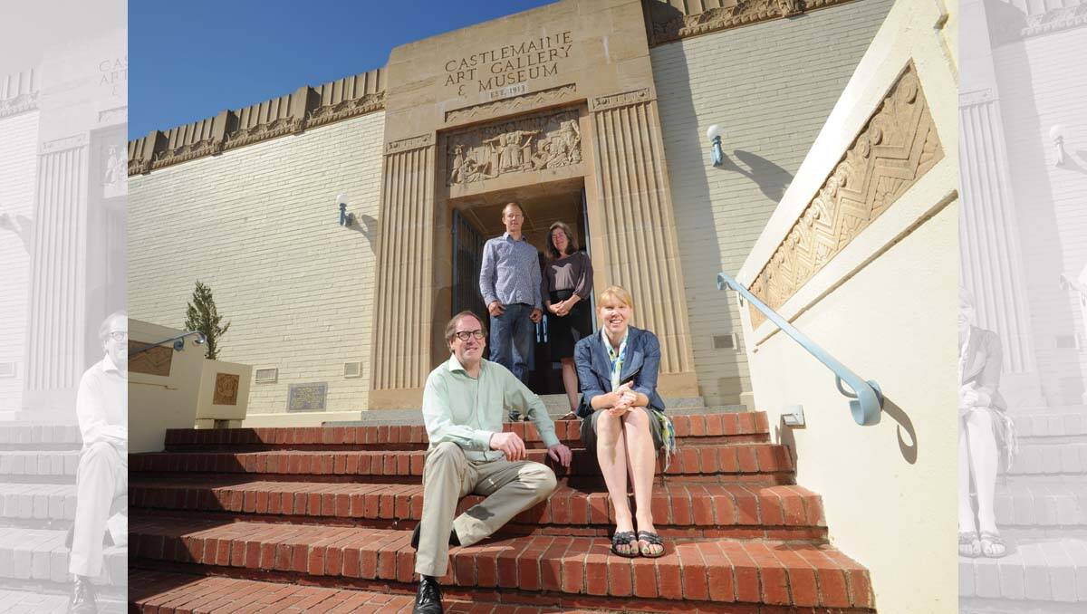 Castlemaine Art Gallery director Peter Perry, curator Tom Chippendale, education officer Kate Stones and senior curator Kirsten McKay. Picture: Jodie Donnellan