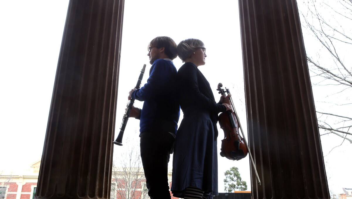 Bendigo International Festival of Exploratory Music, which will be held on September 12 to 15. musicians and artists from all over the world will be coming to the city to perform.  Sam Dunscombe and Elizabeth Welsh. Picture: Peter Weaving