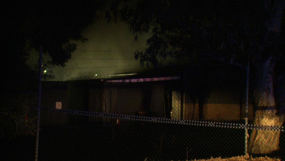 Fire has caused extensive damage to the Satan's Soldiers clubhouse. Picture: Apex Imagery