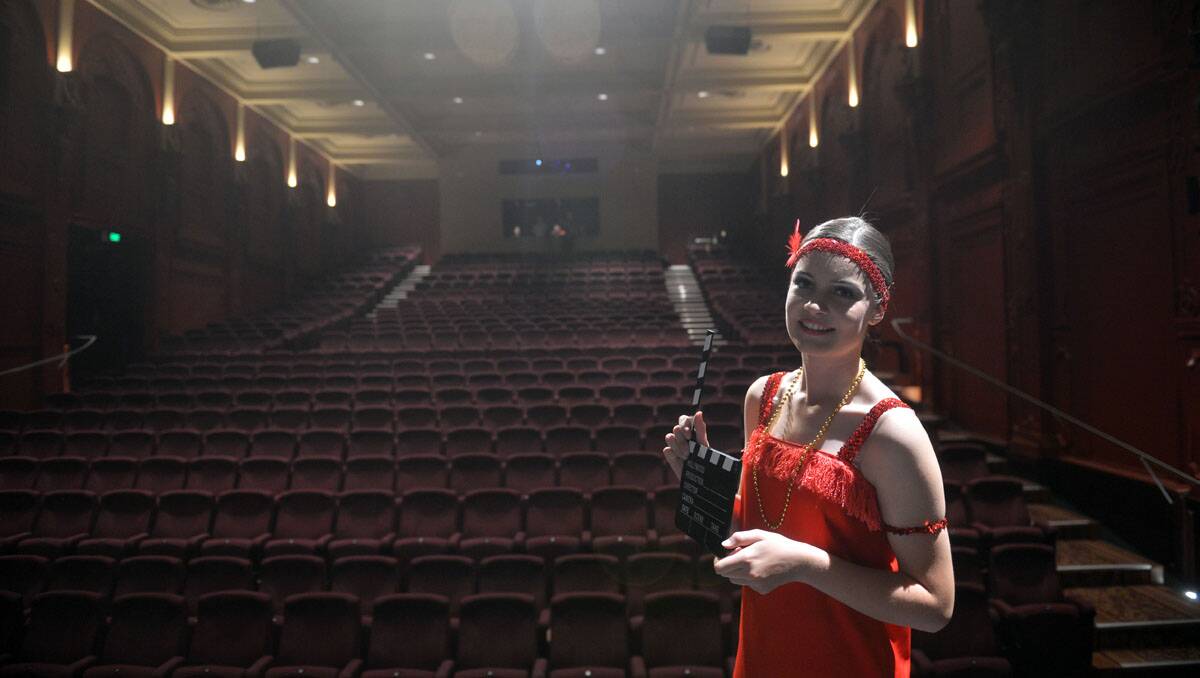 ready on set: Sofie Pettifer takes a break during rehearsals for the Sharon Saunders Dancers’ 21st anniversary concert at The Capital. Picture: Brendan McCarthy