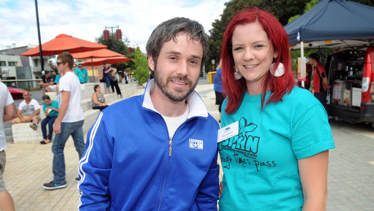 SPAN suicide awareness walk 2013. Josh McGuffie and Mez Whittle. Picture: Julie Hough