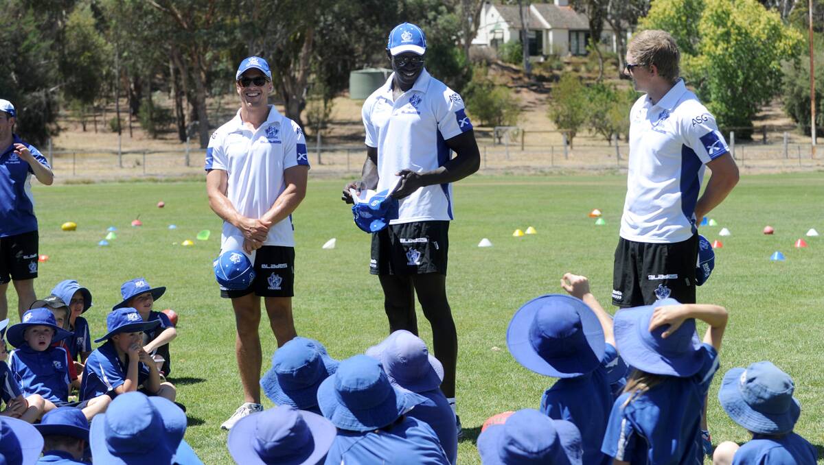 North Melbourne football clinic in Newstead. Picture: Jodie Donnellan