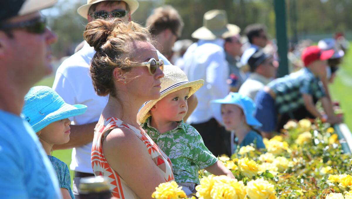 Marong Cup 2013. Julie Anne Russell with son Jeremiah O'Sullivan. Picture: Peter Weaving