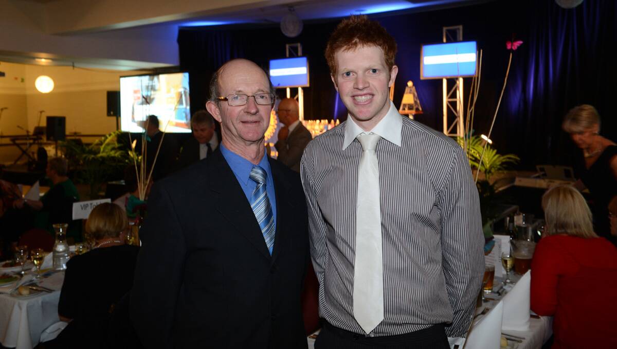 Laurie and apprentice of the year finalist Wesley Steel. Picture: Jim Aldersey