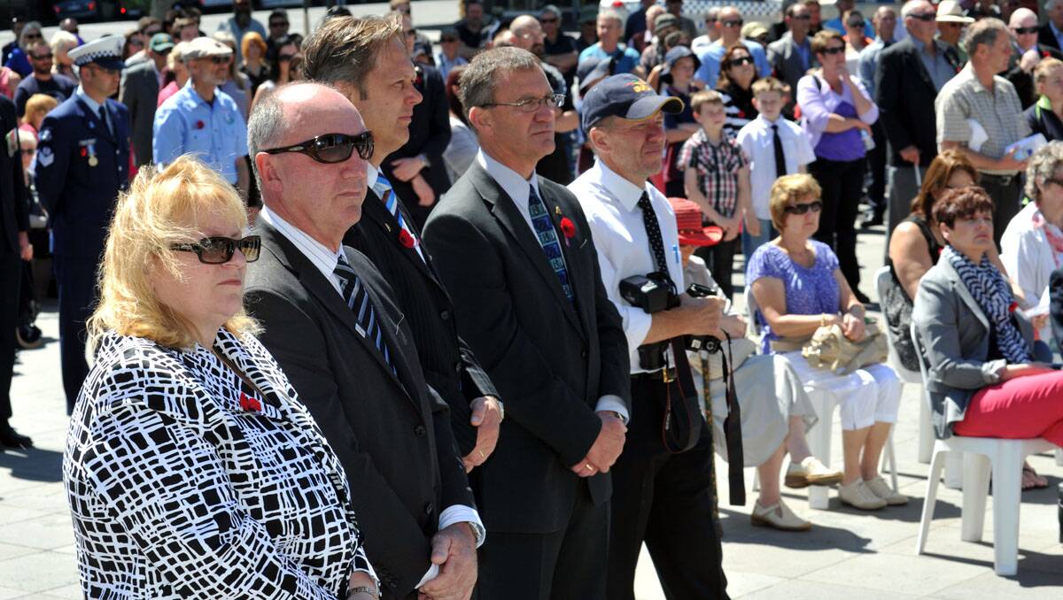 Remembrance Day ceremony in the Bendigo CBD. Picture: Julie Hough