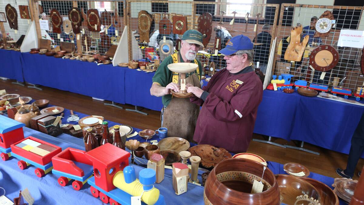 2013 Bendigo Easter Festival. Woodturners expo. Picture: Peter Weaving