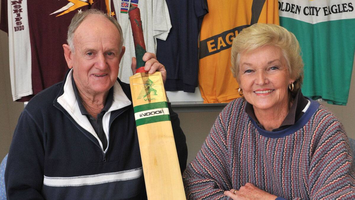 sporting memories: Graeme and Ruth Pearce reminisce about their days at the Golden City Indoor Cricket Centre, ahead of a reunion planned for next month. Picture: PETER WEAVING