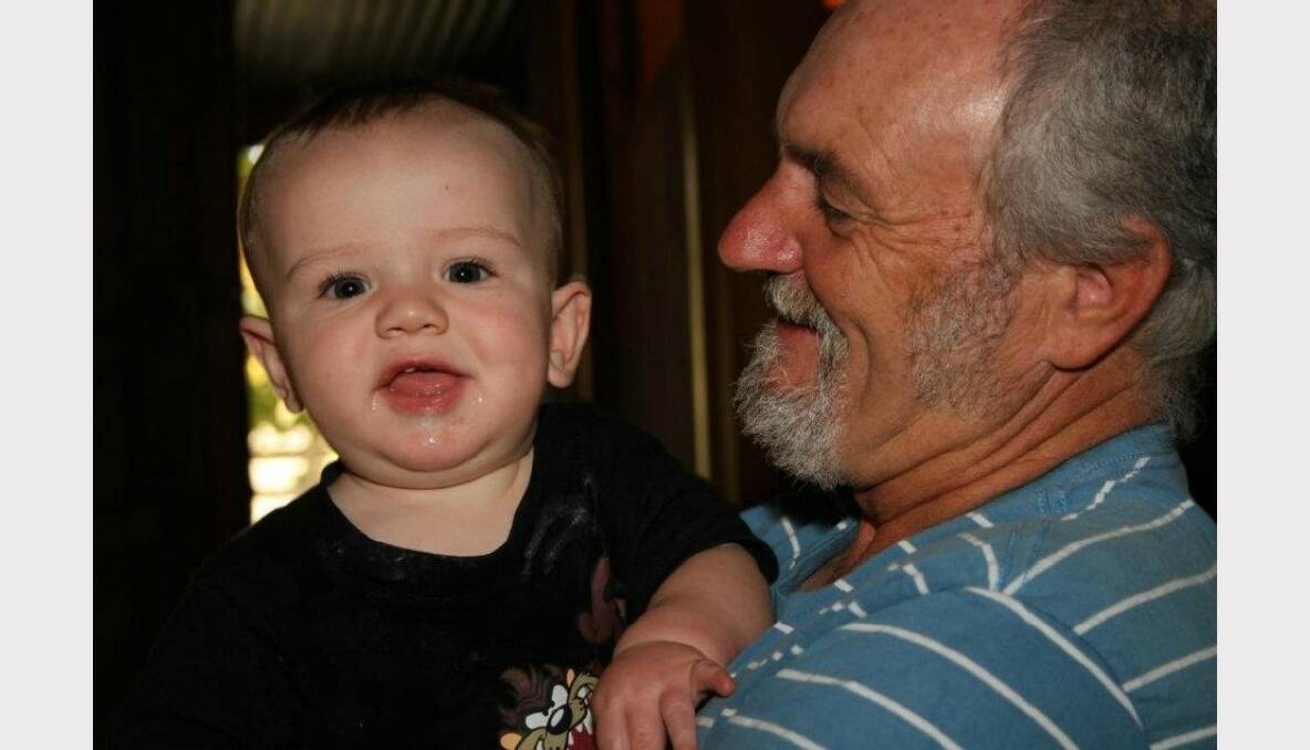 My dad Barry with his grandson Jackson. Picture: Donna Shield