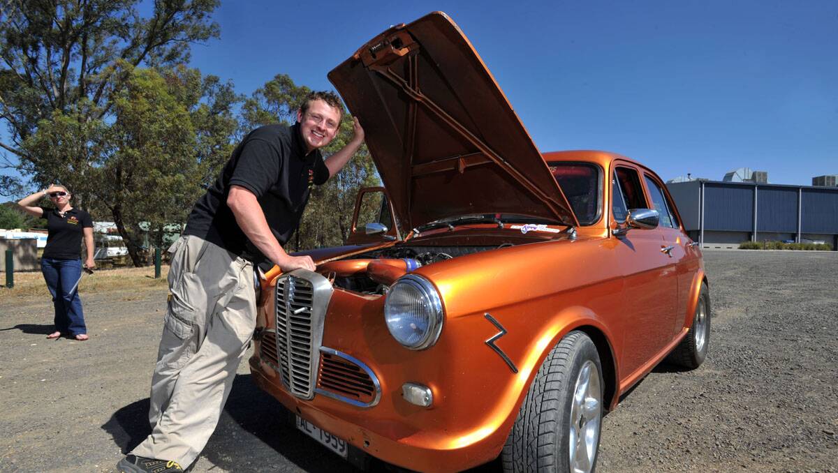 Tony Mulcahy from Lockwood with his Austin Lancer. Picture: Julie Hough