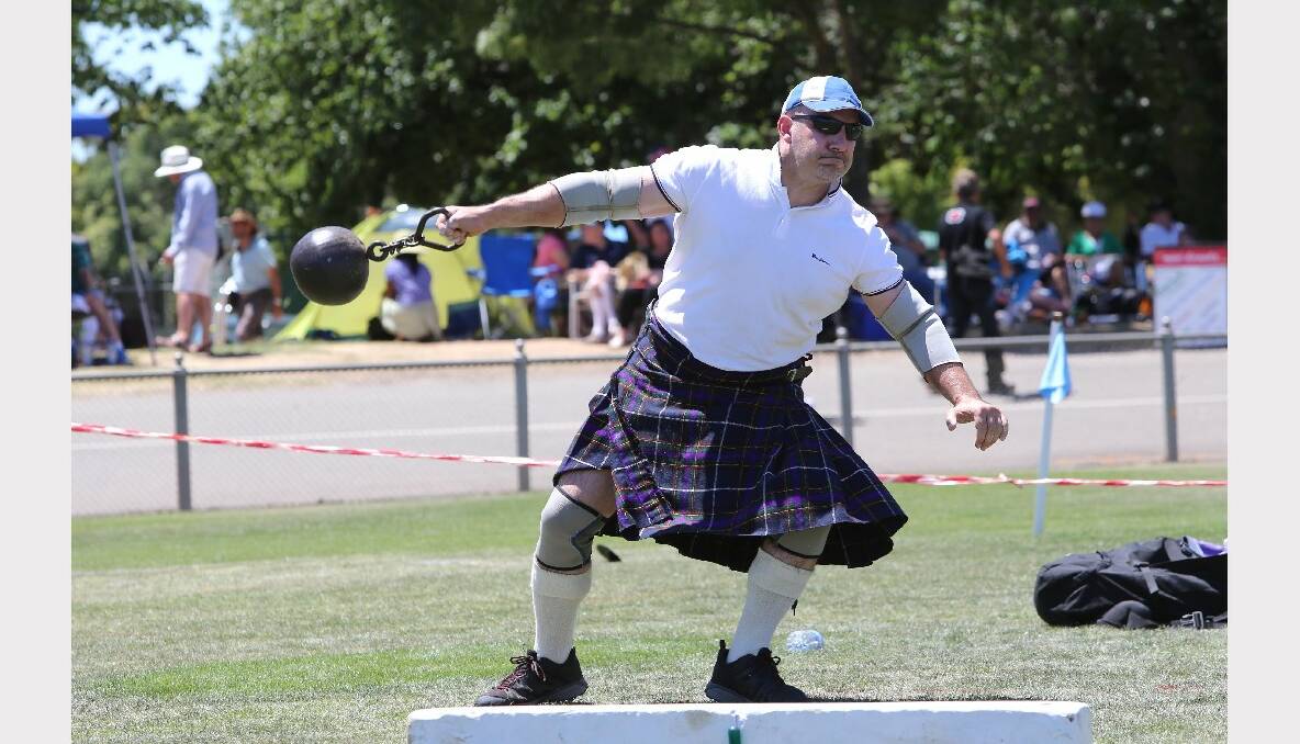 Maryborough Highland Gathering. Heavy games competitor James Grahame. Picture: Peter Weaving