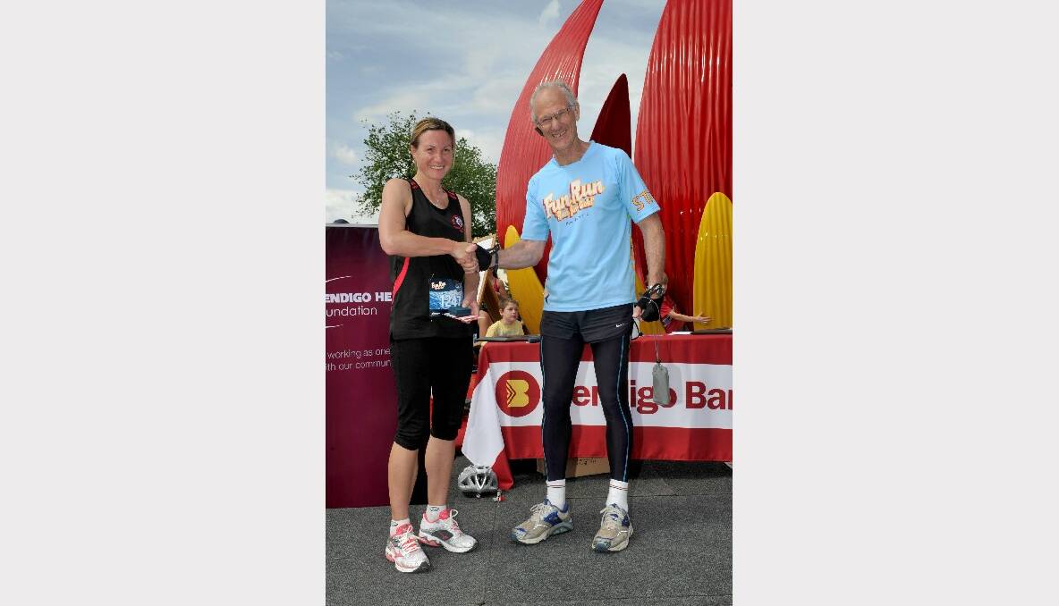 Bendigo Bank Fun Run. Sarah Byrne and Brady Threlfall took the honours in the 10km event. Picture: Julie Hough