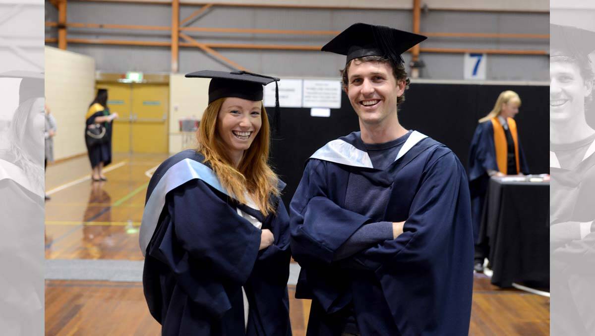 La Trobe University Bendigo graduation. Grace Docker and Chris Kelly. Picture: Jim Aldersey