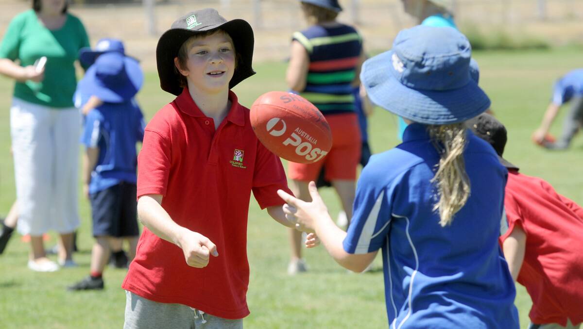 North Melbourne football clinic in Newstead. Picture: Jodie Donnellan