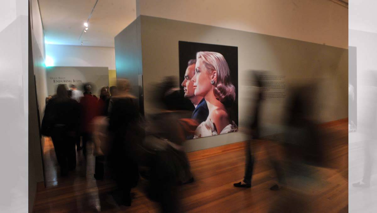 Visitors at the Grace Kelly exhibition. Picture: Brendan McCarthy