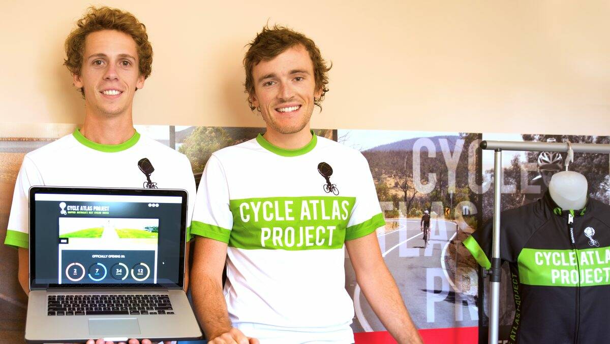 PASSION: David Fletcher and Jason Stirling in the Cycle Atlas Project office. 