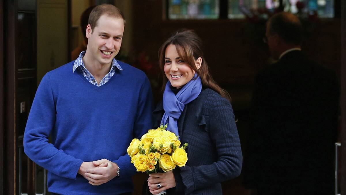 Prince William and wife Kate leave the King Edward VII hospital.