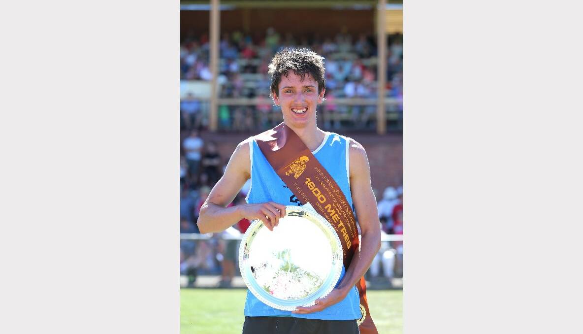 Maryborough Highland Gathering. Michael Preece won the backmarkers 1600m final. Picture: Peter Weaving