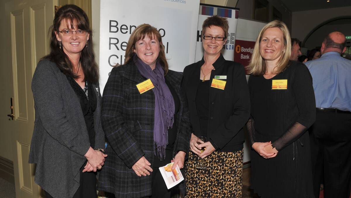 Bendigo Inventor Awards. Committee Members Kerrie Thomsen from Monash, Dr. Veronica Hall from LaTrobe, Carolyn Stanford from Stanford Marketing and Robyn Lindsay from Bendigo Health. Picture: Jodie Donnellan