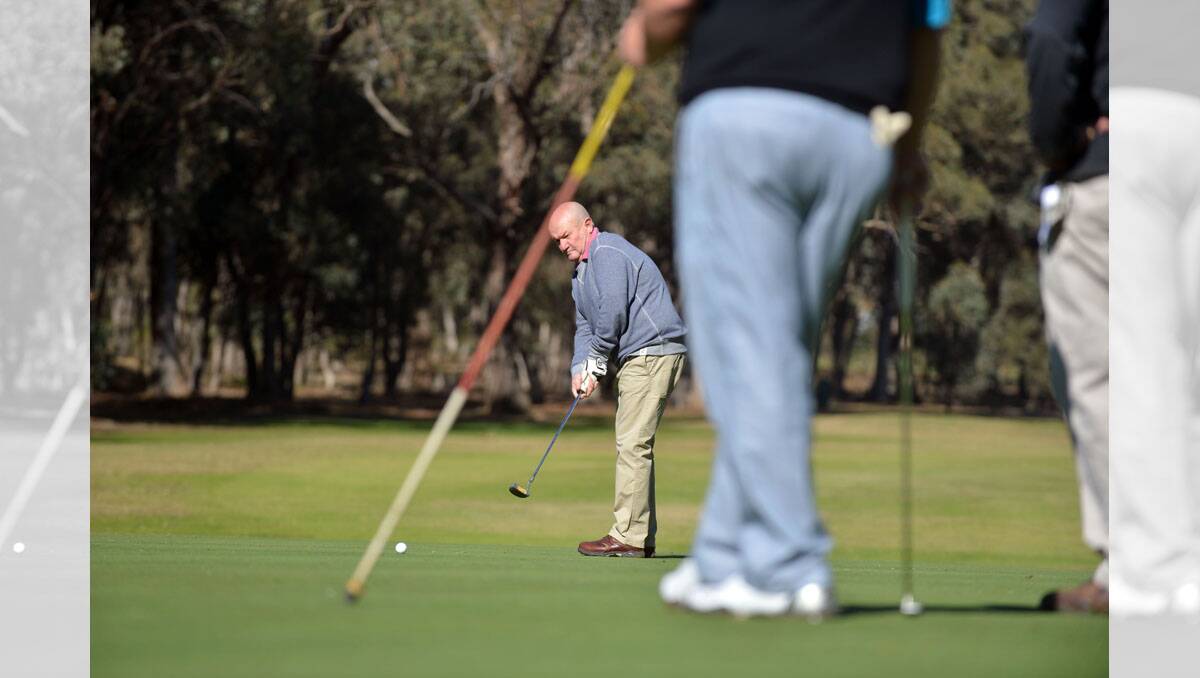CVMRT Golf Day at the Bendigo Golf Club. Bendigo Modern Printing team member Peter Mill. Picture: BRENDAN MCCARTHY.
