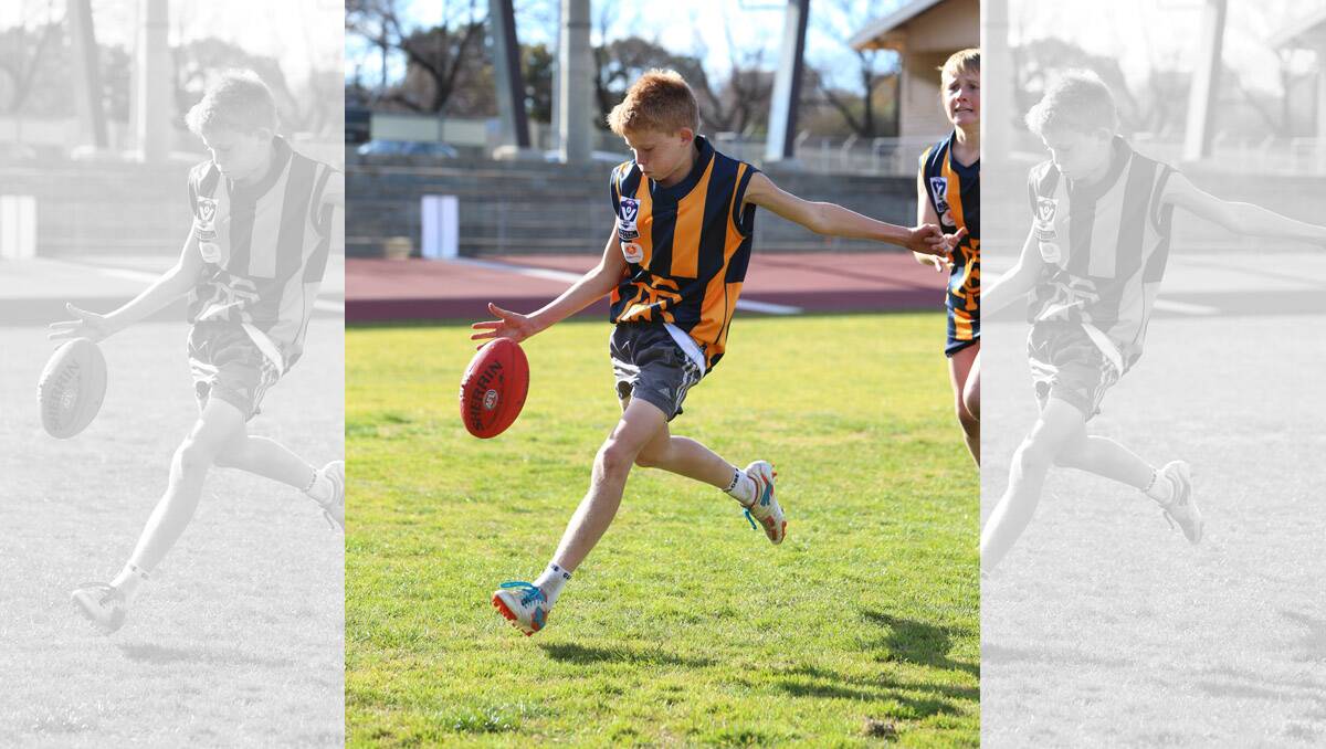 Holiday footy clinic at Tom Flood Centre. Jocob Buckell. Pictures: Peter Weaving 