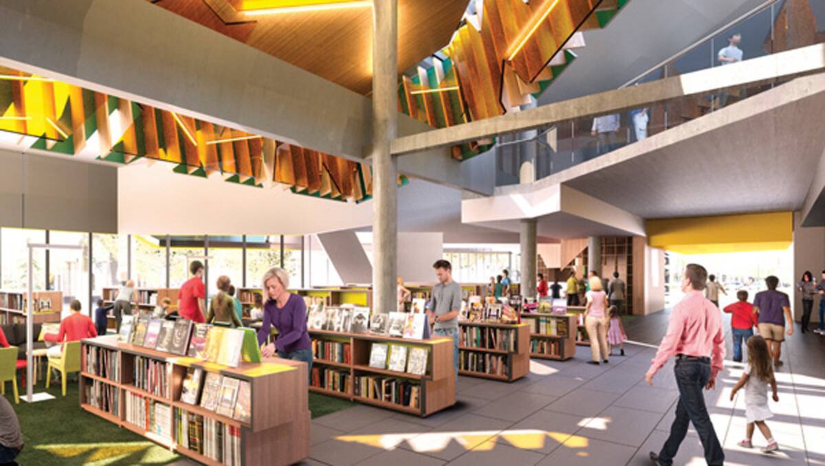 An artist's view of the new-look Bendigo Library. Picture: Supplied.
