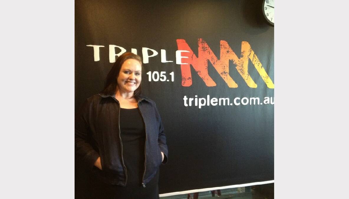 Me on a recent trip to the Triple M studios in Melbourne. Picture: Beck Chalmer