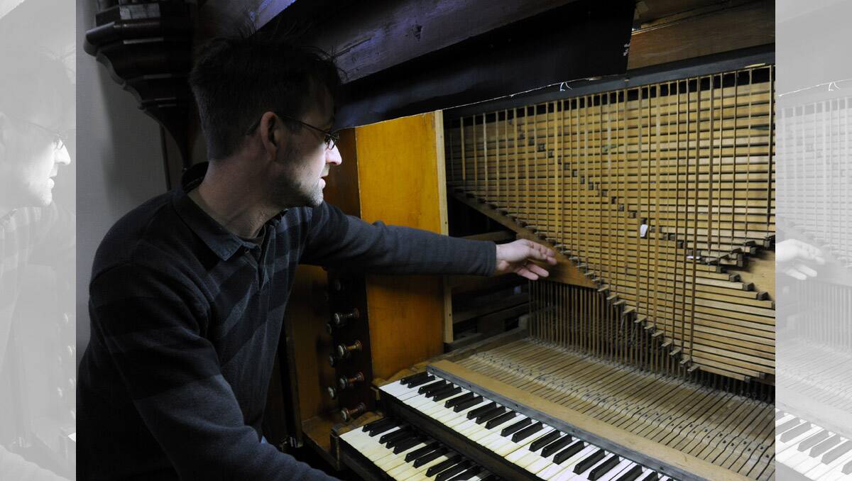 Organ builder Ian Wakeley from Wakeley Pipe Organs. Picture: Jodie Donnellan 