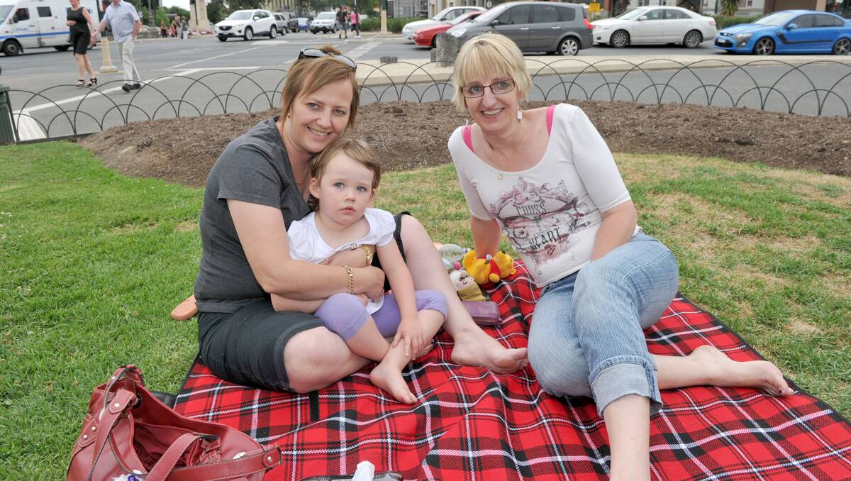 Debbie Rye with her daughter Macey and Steph Munro. Picture: Jodie Donnellan 