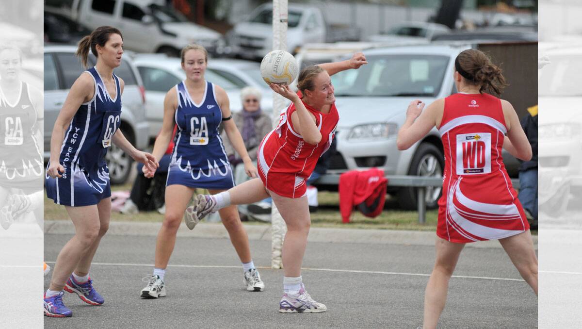 LVFL A Grade netball at the Backhaus Oval, YCW Vs Bridgewater. Picture: JULIE HOUGH.