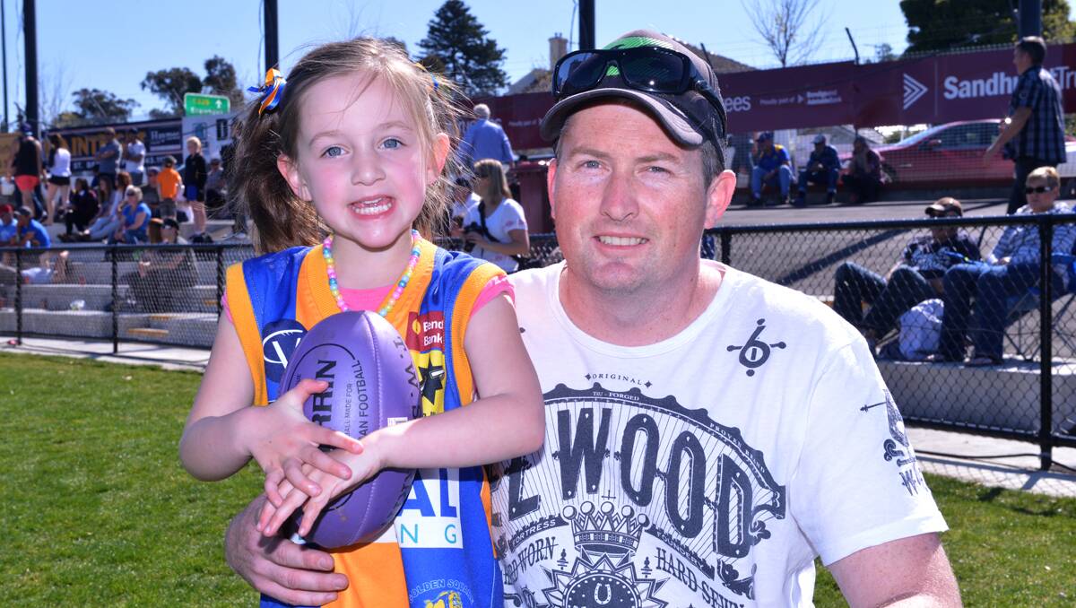 Faces at the BFNL grand final. Taylah and Michael Griffin. Picture: Jodie Donnellan