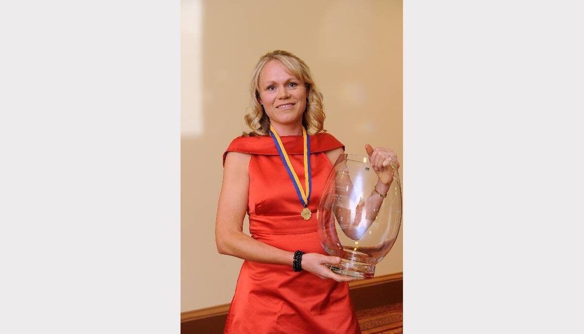 BFNL best and fairest awards 2012. Jenny Holborn Medal winner Clare Hope. Picture: Peter Weaving