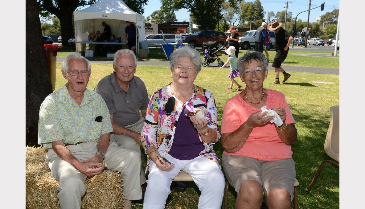 Australia Day celebrations at Lake Weeroona. Max Day, John Beecham, Lorraine Day and Gwen Beecham. Picture: Jim Aldersey
