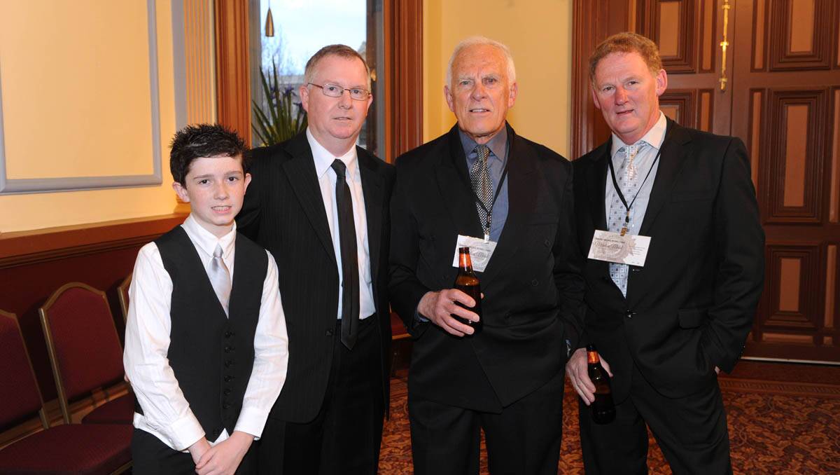 Michelsen Medal 2012. Connor Byrne, Paul Byrne, Bruce Michelsen and Mark Michelsen. Picture: Peter Weaving